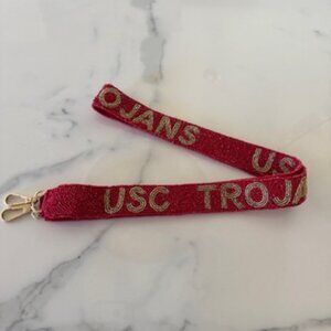 🧡💛 University of Southern California TROJANS Beaded Purse Strap *HTF*